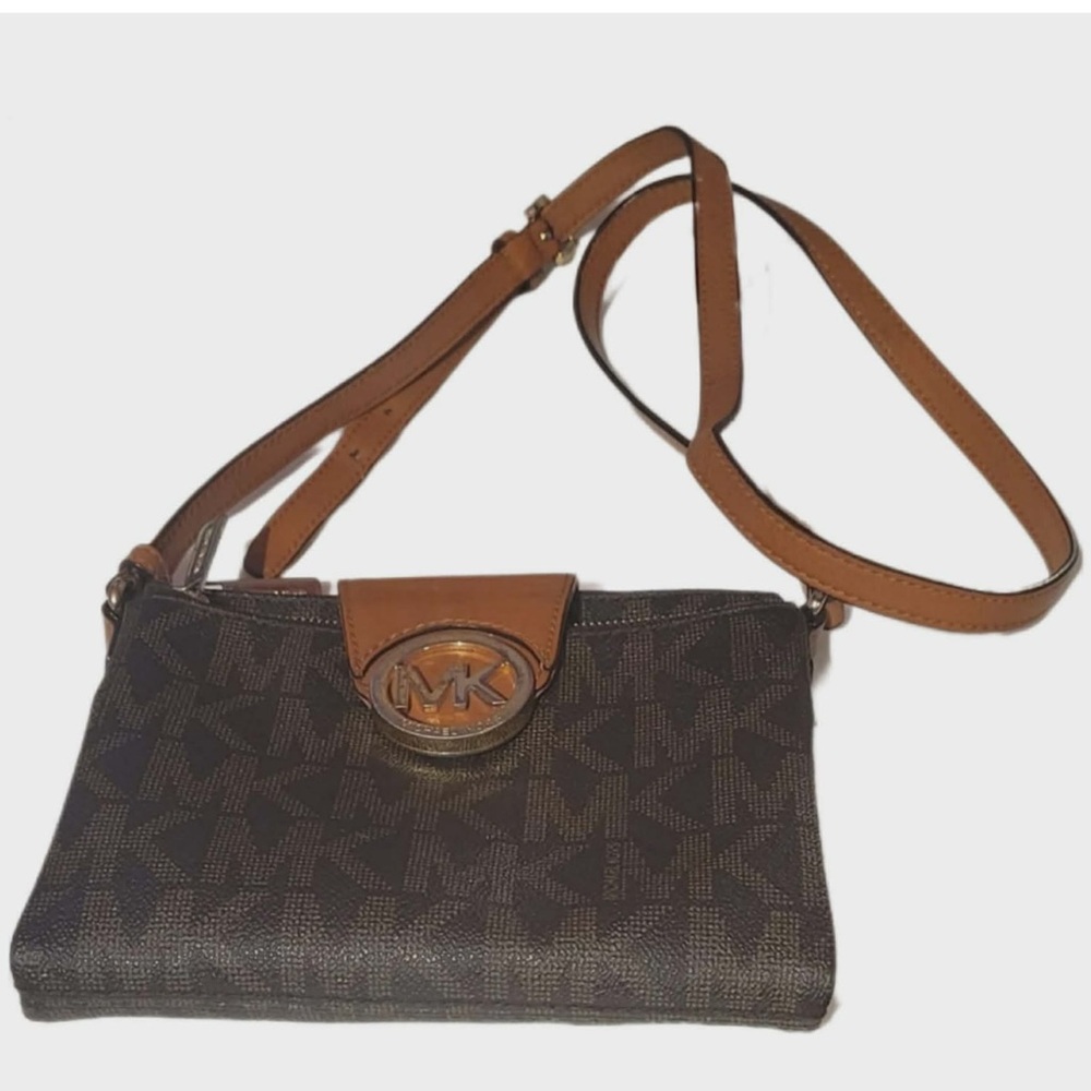 Michael Kors MK Signature Crossbody Bag Purse - Picture 4 of 13